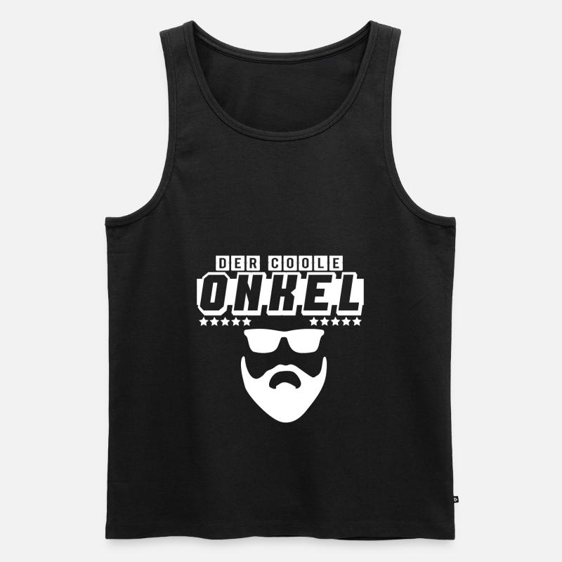 Der coole Onkel! - Männer Premium Bio Tank Top - Schwarz