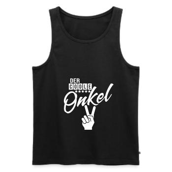 der coole Onkel! Geschenk für den Onkel - Männer Premium Bio Tank Top - Schwarz - Vorne - AI Model Male 178 light (178cm)