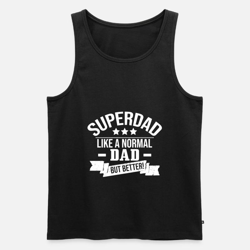 Der Superpapa - Männer Premium Bio Tank Top - Schwarz