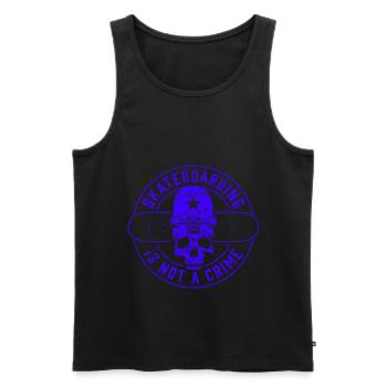 Skateboard Spruch Crime - Männer Premium Bio Tank Top - Schwarz - Vorne - Michal (187cm)