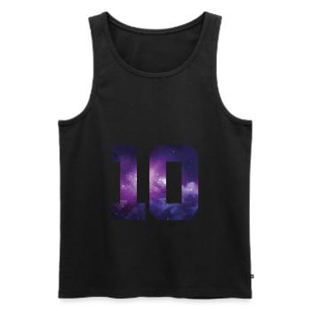 10 zahl jahre - Männer Premium Bio Tank Top - Schwarz - Vorne - AI Model Male 178 light (178cm)