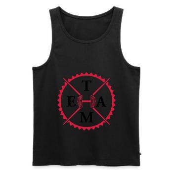 dumbbell gym team - Men's Premium Organic Tank Top - black - Front - Michal (187cm)