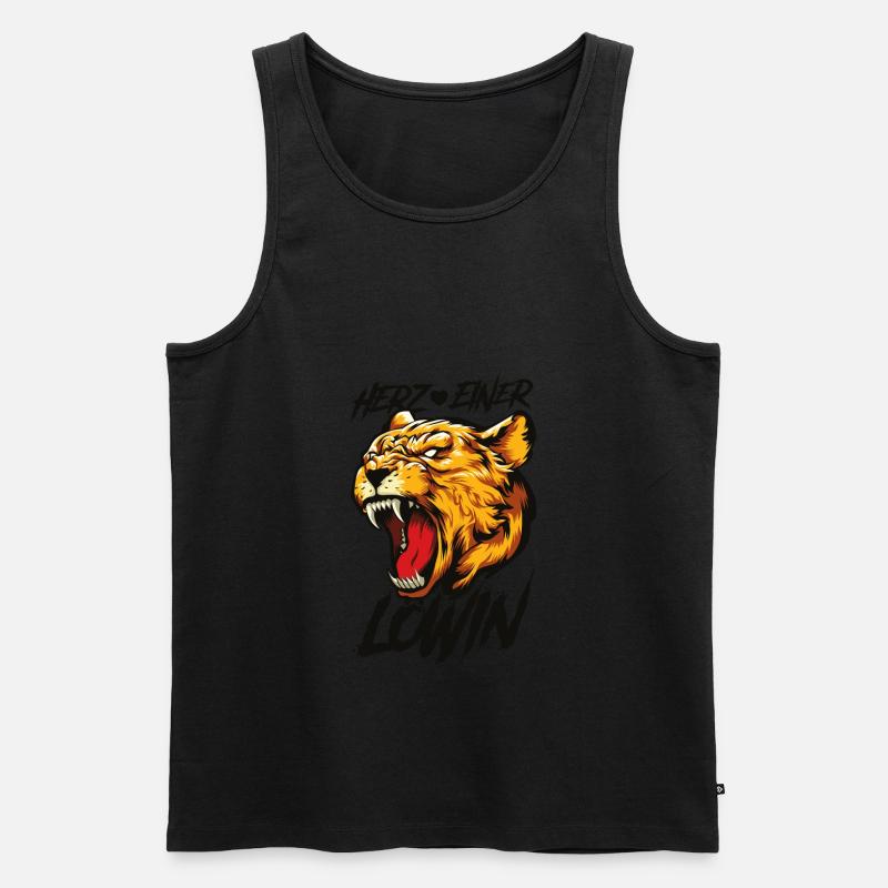 Herz einer Löwin - Männer Premium Bio Tank Top - undefined