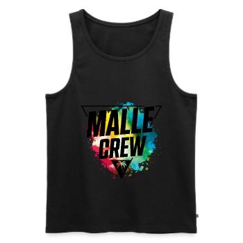 malle crew bunt klecks - Männer Premium Bio Tank Top - Schwarz - Vorne - Michal (187cm)