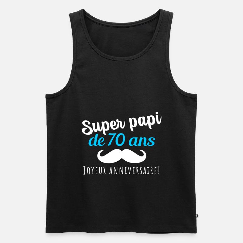Superfarfar bursdagsgave 70 år mann - Premium økologisk Tanktop for menn - svart