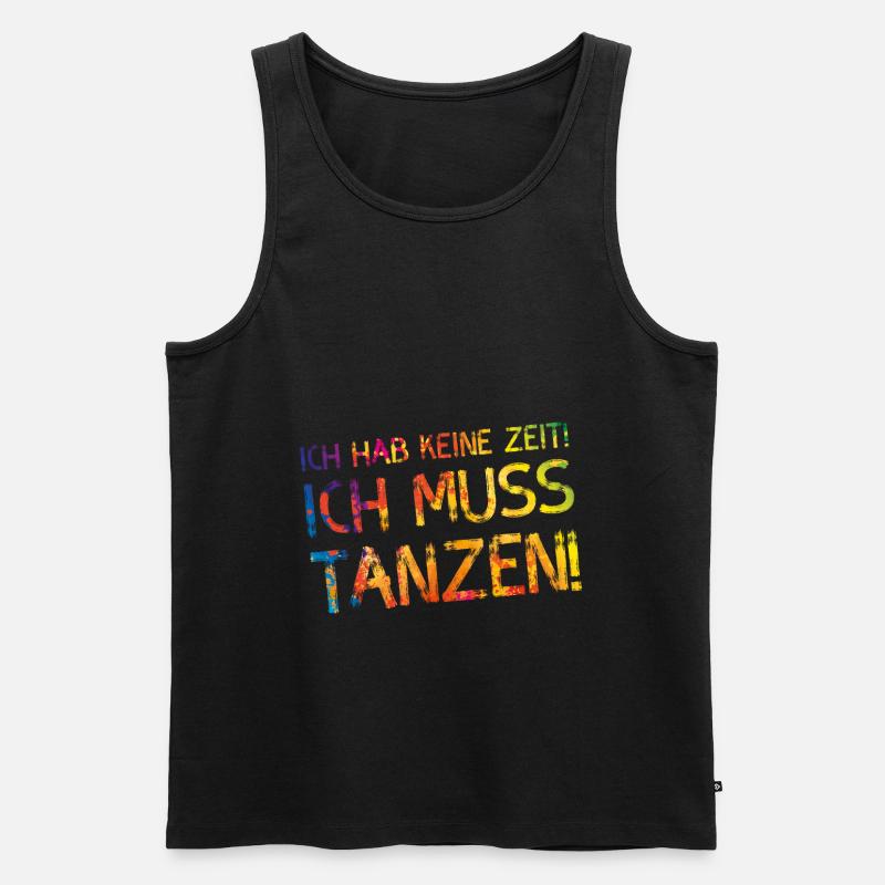 tanzen spruch bunt - Männer Premium Bio Tank Top - undefined