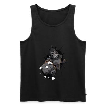 gorilla beast punch boxing muscles - Men's Premium Organic Tank Top - black - Front - AI Model Male 178 light (178cm)