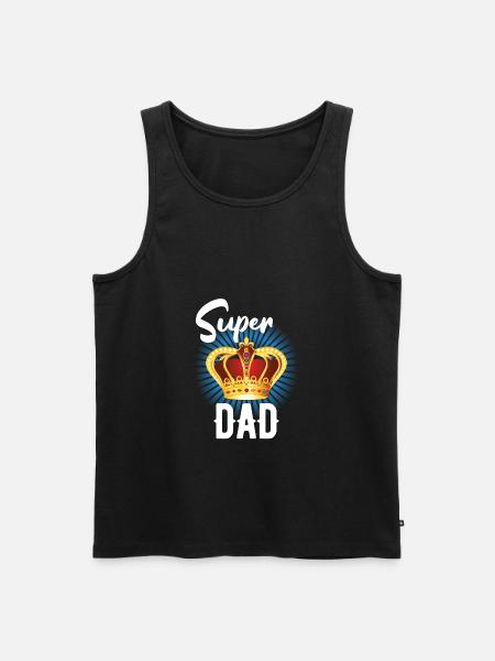 Superpapa! - Männer Premium Bio Tank Top - Schwarz