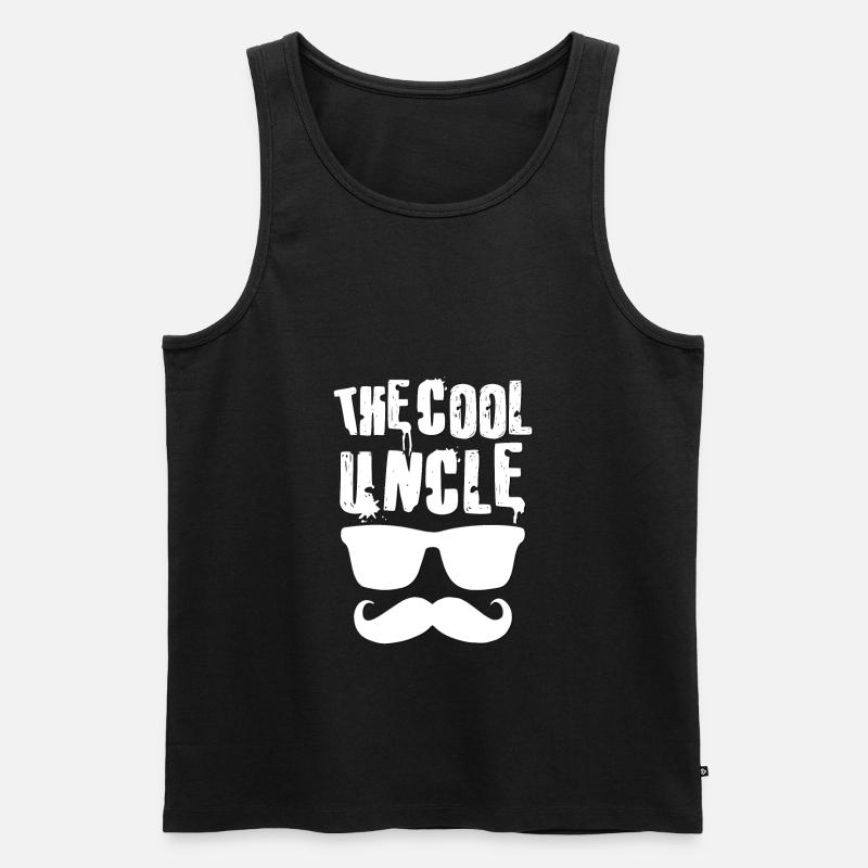 Der coole Onkel! - Männer Premium Bio Tank Top - Schwarz