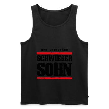 schwiegersohn legende - Männer Premium Bio Tank Top - Schwarz - Vorne - Michal (187cm)