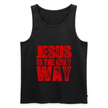 Jesus Christus Glaube - Männer Premium Bio Tank Top - Schwarz - Vorne - Michal (187cm)
