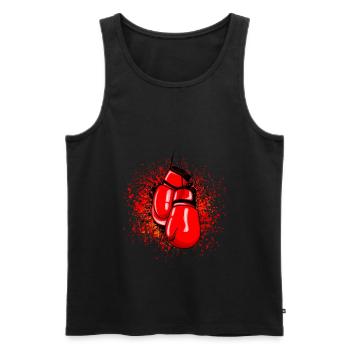 Boxhandschuhe Boxen Symbol Kämpfer - Männer Premium Bio Tank Top - Schwarz - Vorne - Michal (187cm)