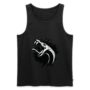 Snake Symbol - Men's Premium Organic Tank Top - black - Front - Michal (187cm)