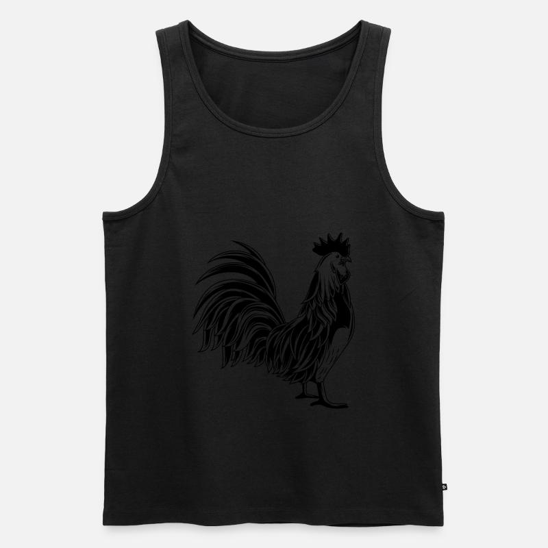 Hahn Gockel Tier - Männer Premium Bio Tank Top - undefined