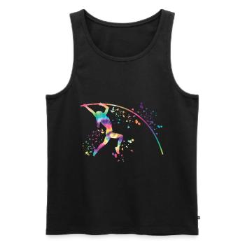 Perchiste Enfant Saut à la perche - Débardeur bio Premium Homme - noir - Devant - Michal (187cm)