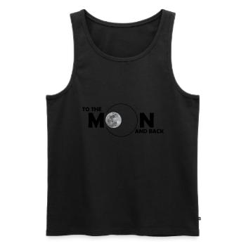 To the Moon and back - Débardeur bio Premium Homme - noir - Devant - Michal (187cm)