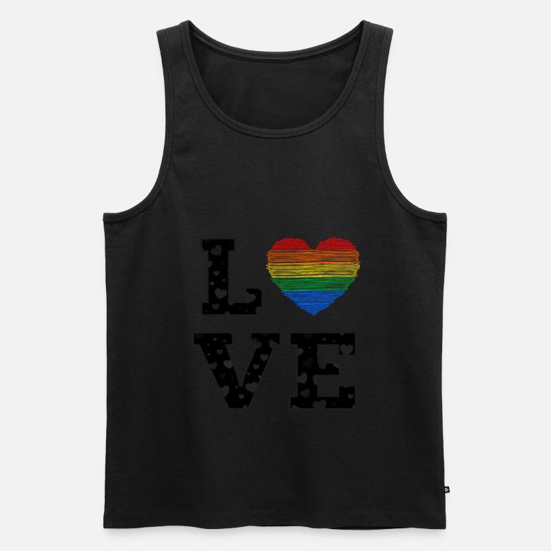 love pride regenbogenherz - Männer Premium Bio Tank Top - undefined