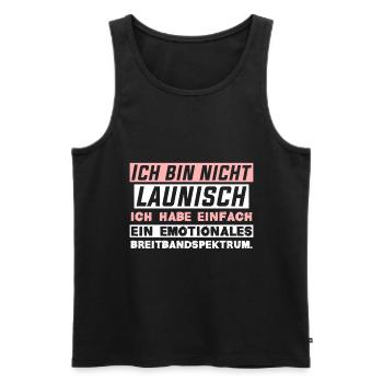 Ich bin nicht launisch ich habe einfach ein emotio - Männer Premium Bio Tank Top - Schwarz - Vorne - Michal (187cm)