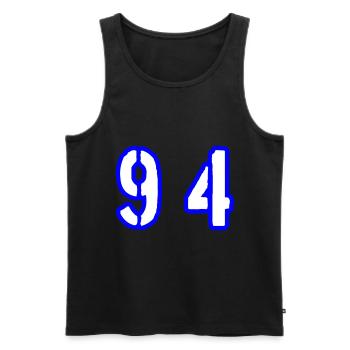 94 Symbole numérique - Débardeur bio Premium Homme - noir - Devant - Michal (187cm)