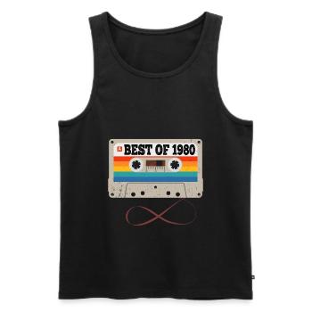 40th birthday 40 years best 1980 gift t-shirt - Men's Premium Organic Tank Top - black - Front - Michal (187cm)