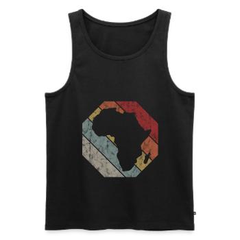Afrika Safari Africa Geschenk Retro Südafrika Afro - Männer Premium Bio Tank Top - Schwarz - Vorne - Michal (187cm)