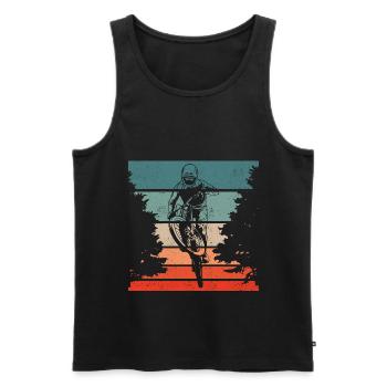 Cross Country MTB Mountain Bike - Men's Premium Organic Tank Top - black - Front - Michal (187cm)