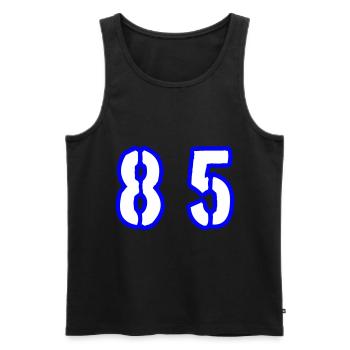 85 Number Symbol - Men's Premium Organic Tank Top - black - Front - Michal (187cm)