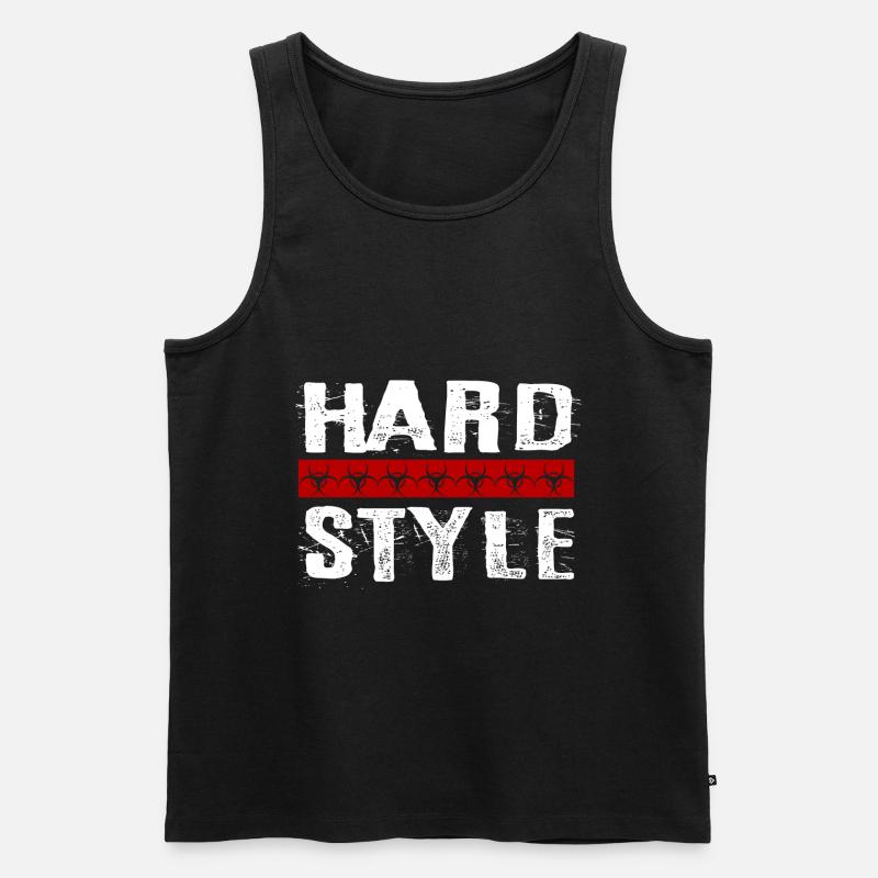 Hardstyle Rave Techno - Männer Premium Bio Tank Top - Schwarz