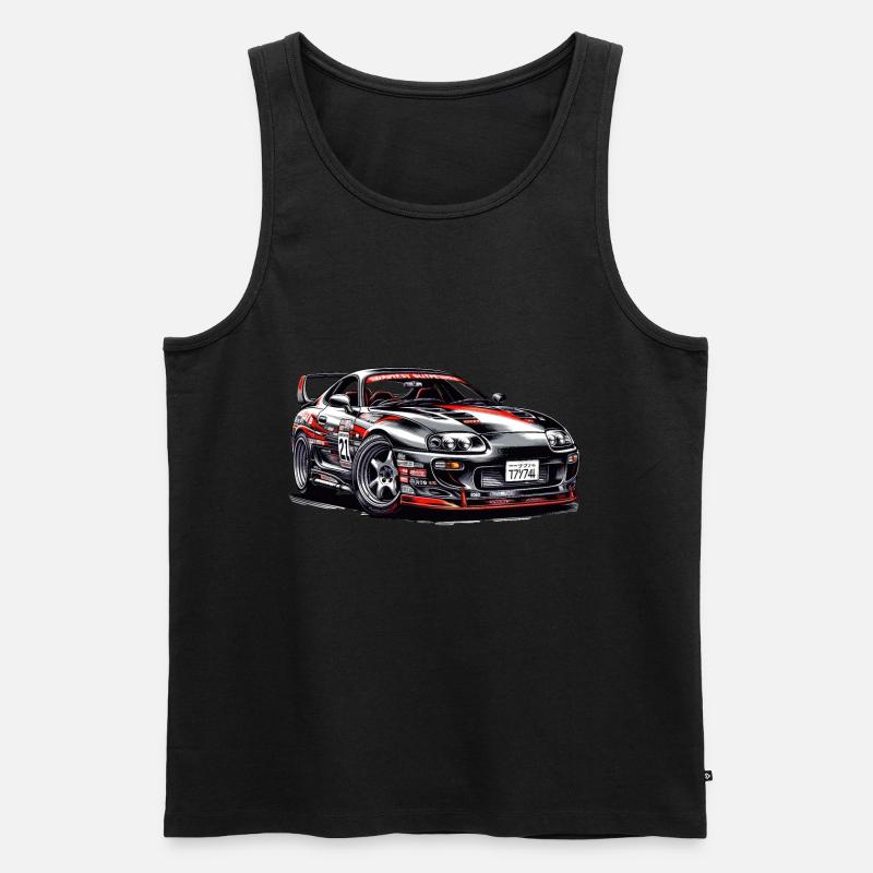 Drift King Eleganz - Männer Premium Bio Tank Top - Schwarz