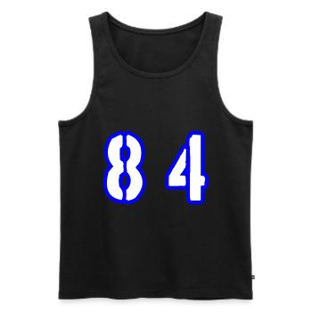 84 Symbole numérique - Débardeur bio Premium Homme - noir - Devant - Michal (187cm)