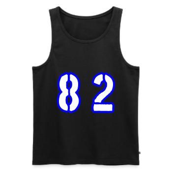 82 Number Symbol - Men's Premium Organic Tank Top - black - Front - Michal (187cm)