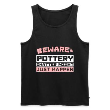 BEWARE - Männer Premium Bio Tank Top - Schwarz - Vorne - Michal (187cm)