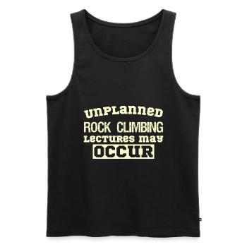Unplanned Rock climbing lectures may occur - Männer Premium Bio Tank Top - Schwarz - Vorne - AI Model Male 178 light (178cm)