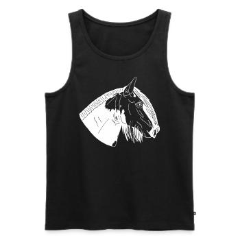 Tinker - Männer Premium Bio Tank Top - Schwarz - Vorne - Michal (187cm)