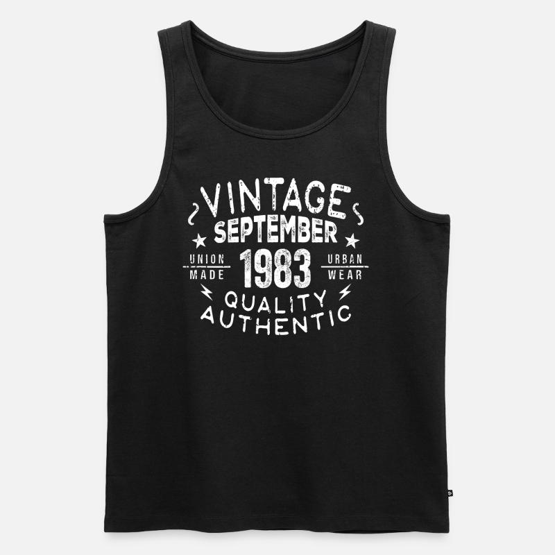Legendär Seit September 1983 Geburtstag September - Männer Premium Bio Tank Top - Schwarz