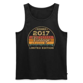 Geburtstag Dezember 2017 Geschenk Dezember 2017 - Männer Premium Bio Tank Top - Schwarz - Vorne - Michal (187cm)