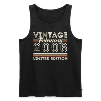 February 2006 Anniversary Gift - February 2006 - Men's Premium Organic Tank Top - black - Front - Michal (187cm)