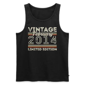 February 2014 Anniversary Gift - February 2014 - Men's Premium Organic Tank Top - black - Front - Michal (187cm)