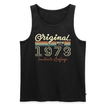 Original 1978 Vintage 1978 Geburtstag Retro 1978 - Männer Premium Bio Tank Top - Schwarz - Vorne - Michal (187cm)