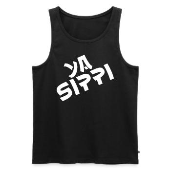 Ya Sippi - Männer Premium Bio Tank Top - Schwarz - Vorne - AI Model Male 178 light (178cm)