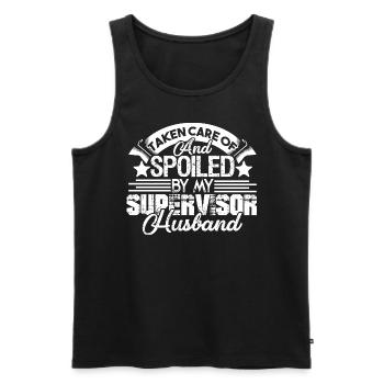 Supervisor Spoiled By My Supervisor - Men's Premium Organic Tank Top - black - Front - Michal (187cm)