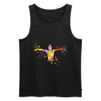Artistic Swim Team Synchronschwimmen - Männer Premium Bio Tank Top - Schwarz - Vorne - AI Model Male 178 light (178cm)