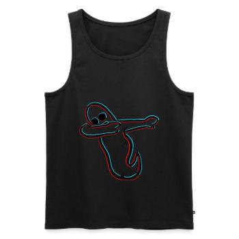 dabbing ghost Halloween - Men's Premium Organic Tank Top - black - Front - Michal (187cm)
