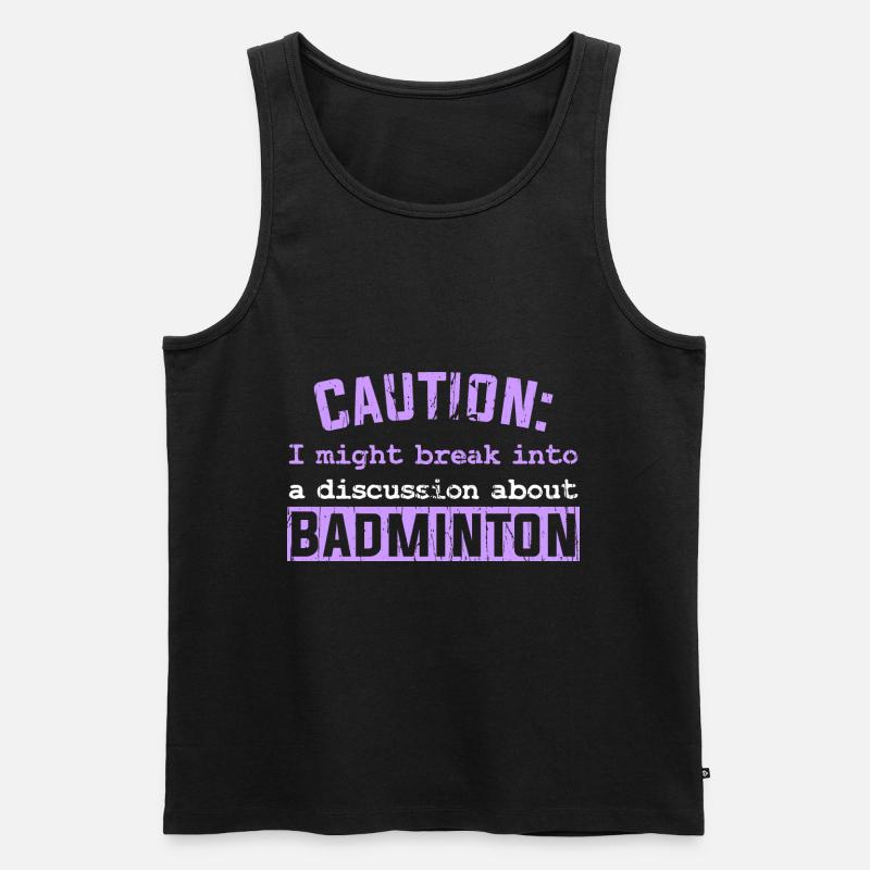 Caution - Männer Premium Bio Tank Top - Schwarz