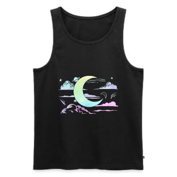 Kawaii Mondsichel Witchy Pastell Goth Mond - Männer Premium Bio Tank Top - Schwarz - Vorne - AI Model Male 178 light (178cm)