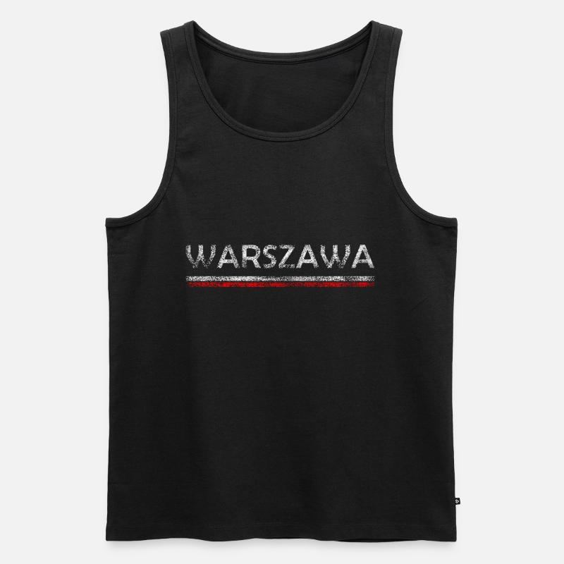 Warschau - Männer Premium Bio Tank Top - Schwarz