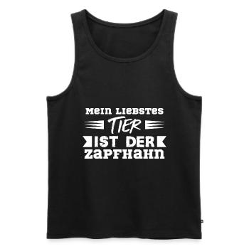 Mein liebstes Tier ist der Zapfhahn - Männer Premium Bio Tank Top - Schwarz - Vorne - AI Model Male 178 light (178cm)
