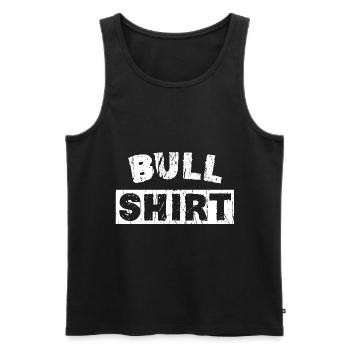 BULL SHIRT - Men's Premium Organic Tank Top - black - Front - AI Model Male 178 light (178cm)