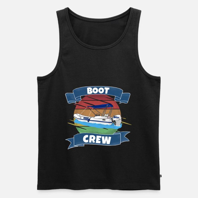 Boot crew Schlauchboot Motorboot - Männer Premium Bio Tank Top - undefined