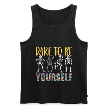 Autismus - Männer Premium Bio Tank Top - Schwarz - Vorne - Michal (187cm)